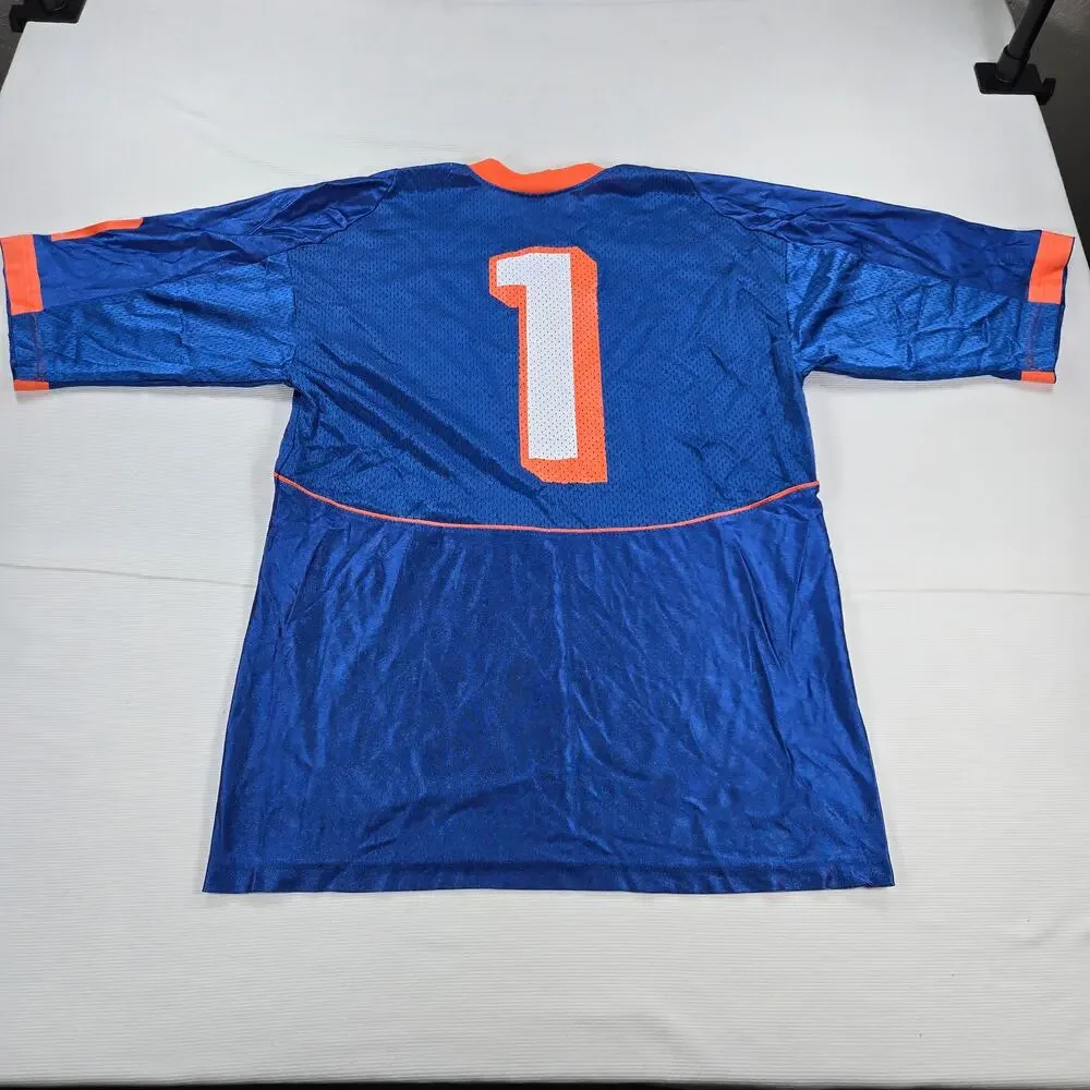 Vintage Nike Team Boise State University #1 Blue Football Jersey Men Size Medium